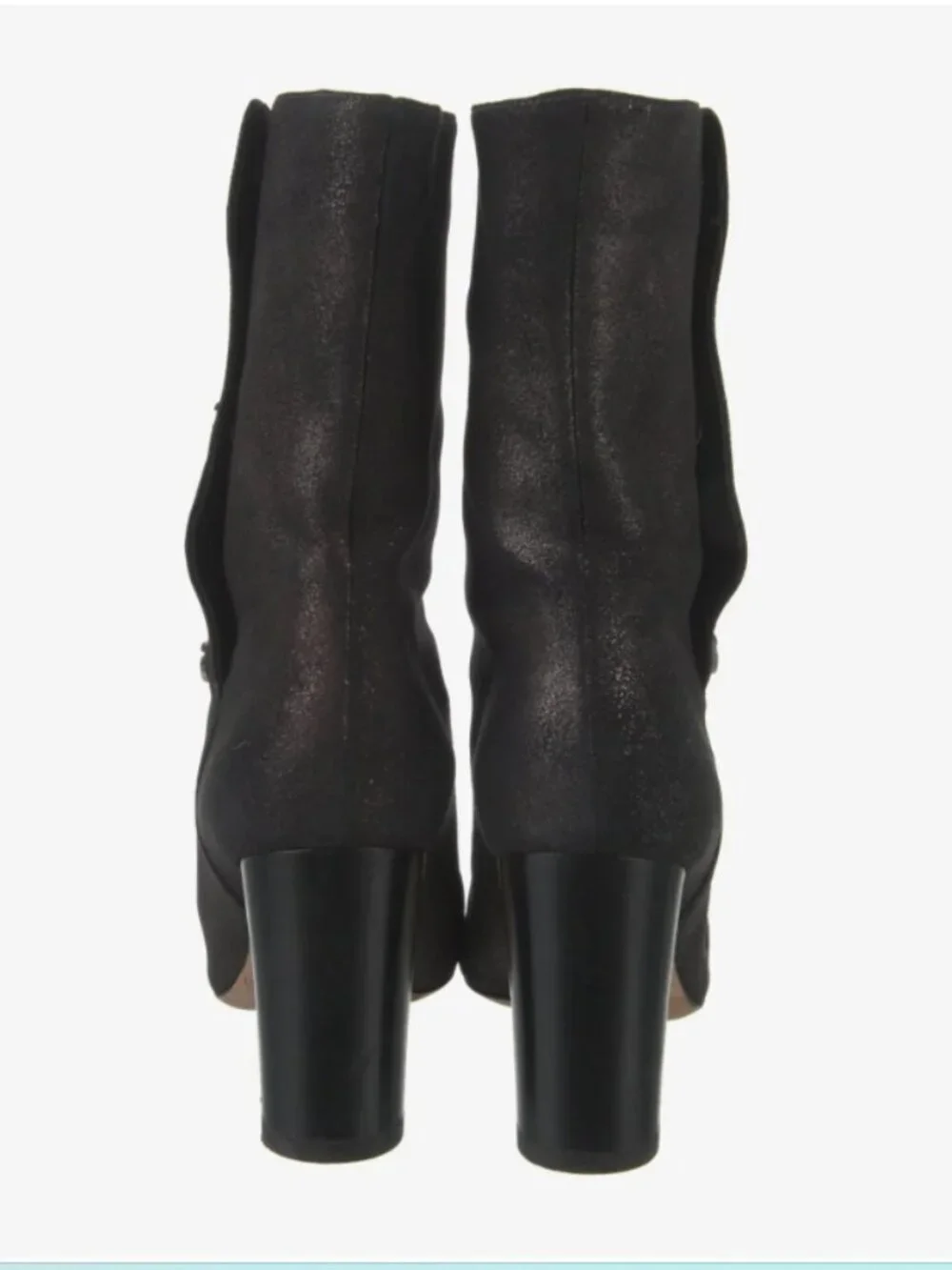 Jimmy Choo Suede Ankle Boots Womens Size 6 Black Snap Closure Designer Luxury